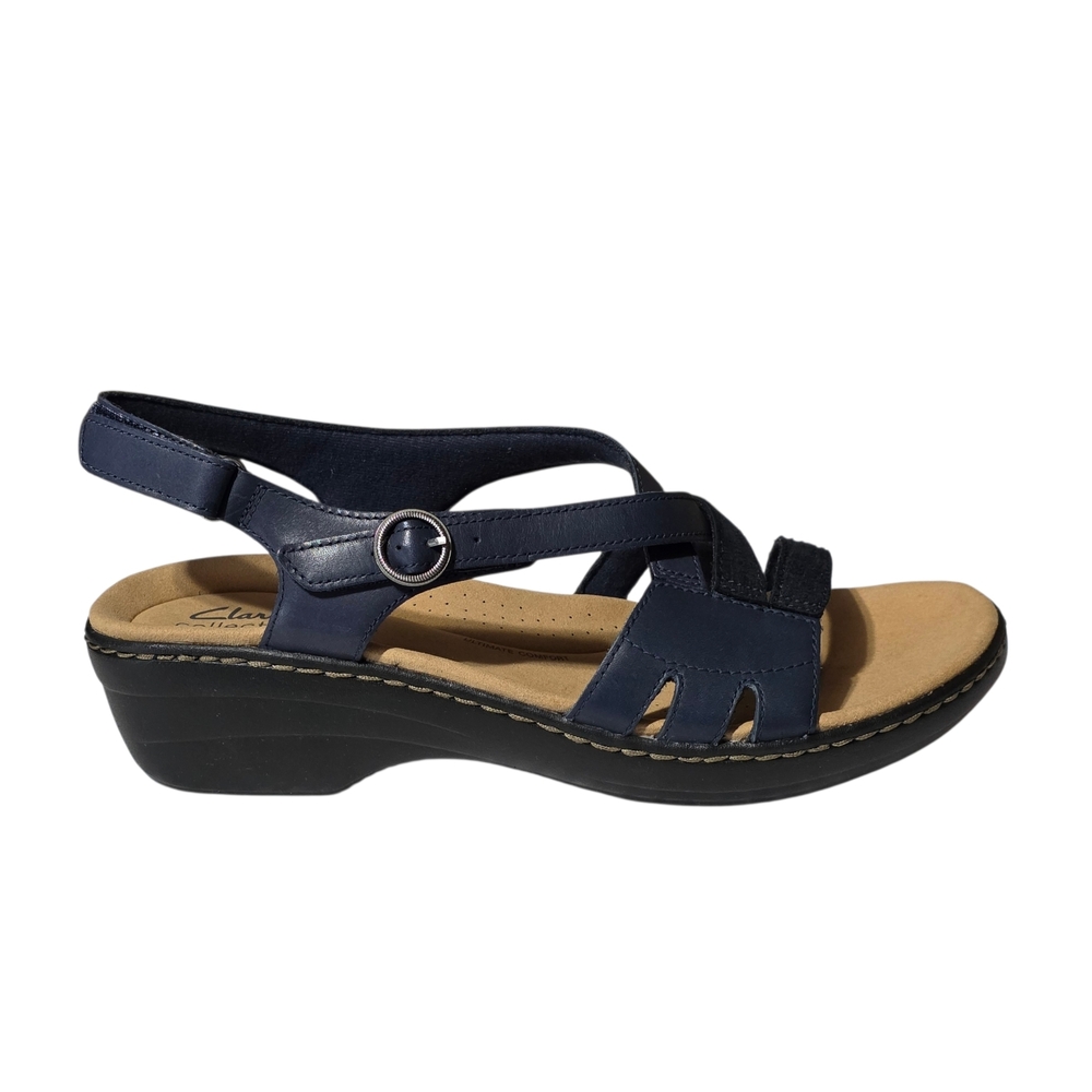 Clarks Navy Blue Strappy Sandals